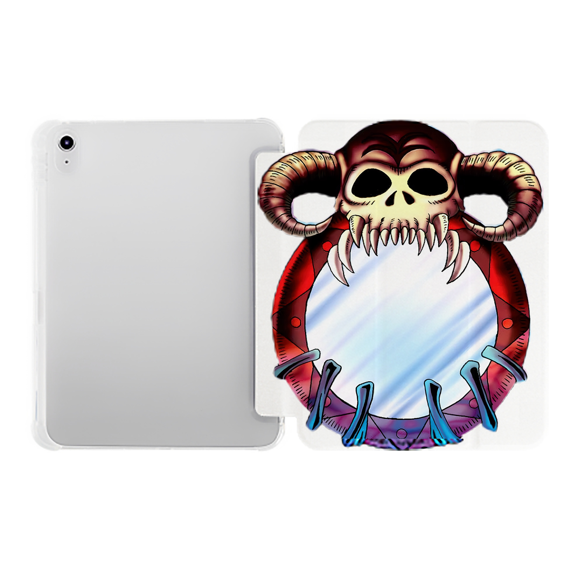 （画像用） 遊☆戯☆王 Yu-Gi-Oh! IPad ケース ペン収納付き 三つ折りスタンド PUレザー×シリコン 対応機種9.5/10.5/10.9インチ